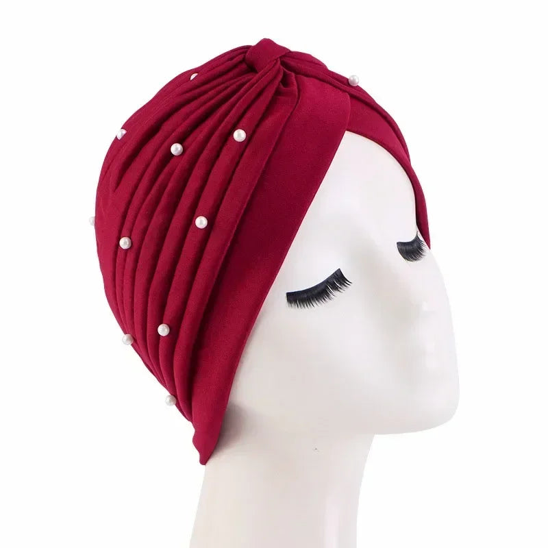 Sombrero turbante indio nuevo con nudo y lazo para mujer, hijab musulmán, pañuelo africano para la cabeza, gorro, gorro para pérdida de cabello, gorro de quimioterapia, pañuelos para la cabeza