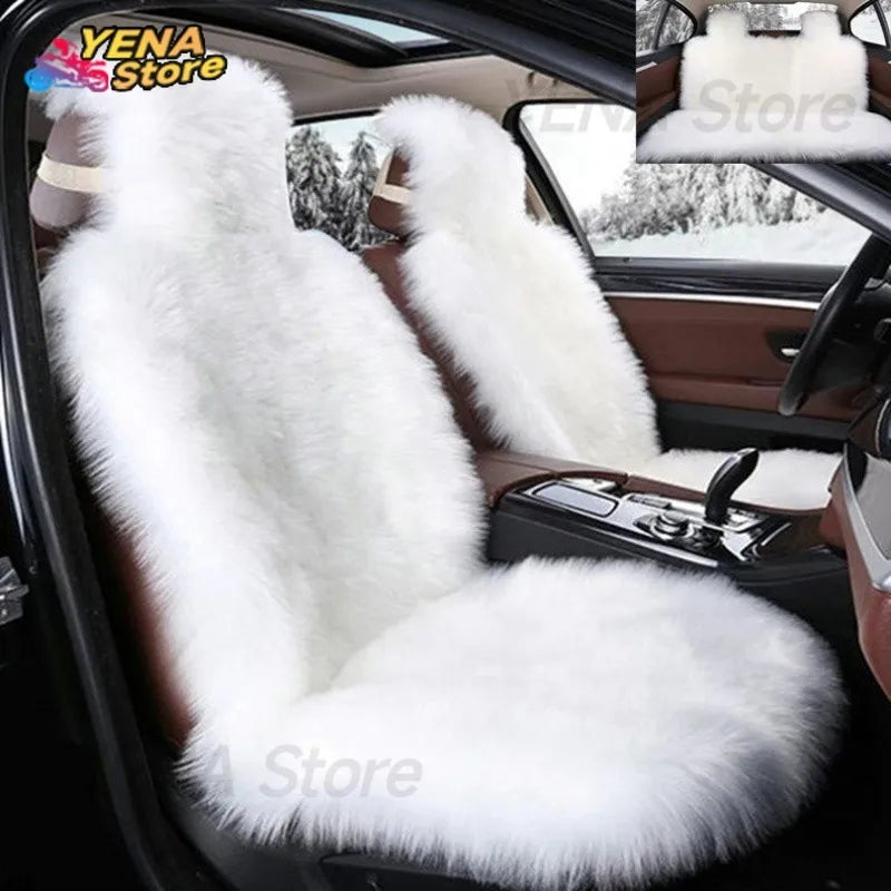 Plush Faux Sheepskin Car Seat Cover
