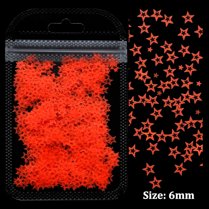 2g Holographic Nail Art Glitter Shiny Sweet Love Red Heart Flakes Sequins 3D Nail Paillette Manicure Valentine's Day Decorations