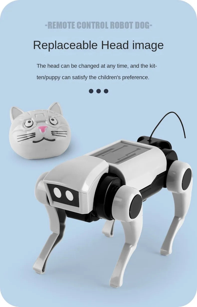 Robot de control remoto para niños, juguete mecánico con control remoto, enseñanza de ciencias, modelo de montaje DIY, juego de juguetes eléctricos para niños, regalo