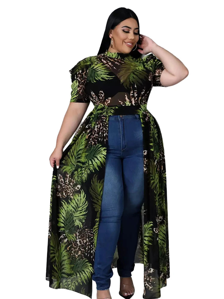 Blusas de mujer a la moda de verano elegante blusa de gasa talla grande tops 4xl 5xl venta al por mayor dropshipping