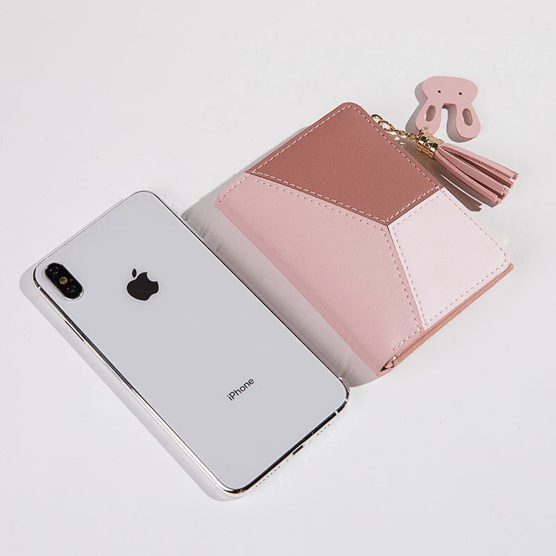 Cartera de mujer de marca de lujo hecha de piel sintética Tarjetero femenino Monederos portátiles para mujer Pequeños monederos con cremallera Regalo para niña