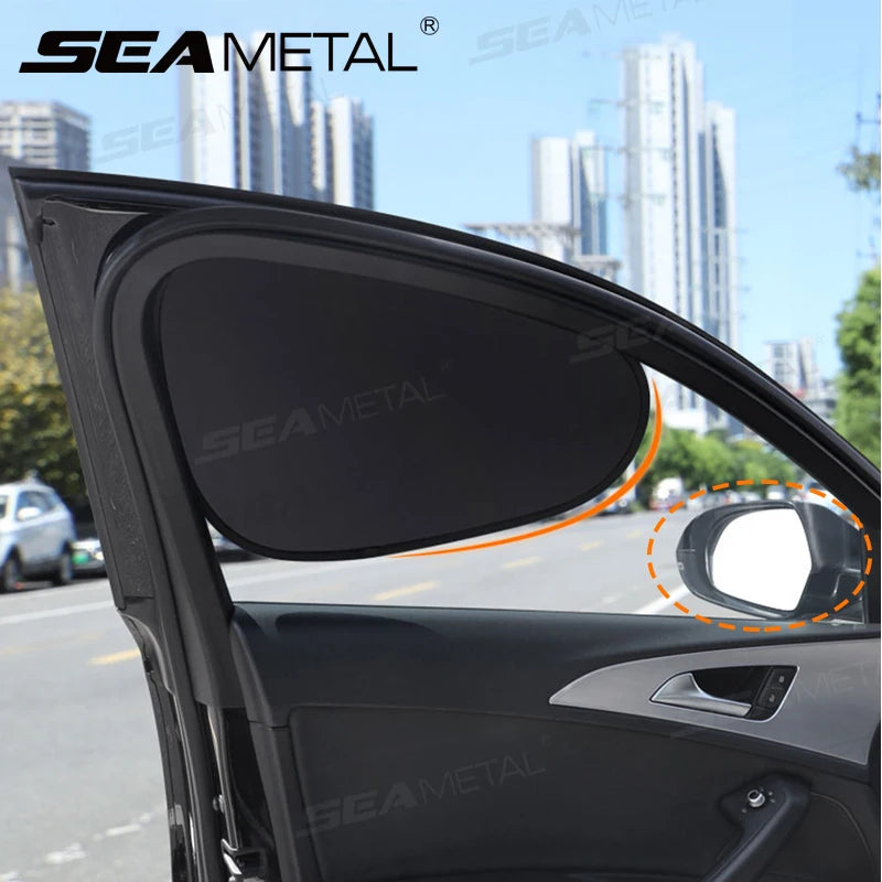 SEAMETAL Side Window Sun Shade for Car Electrostatic Curtains Anti-Glare Car Sun Protection Cover for Baby 99.9% UVR Blocking