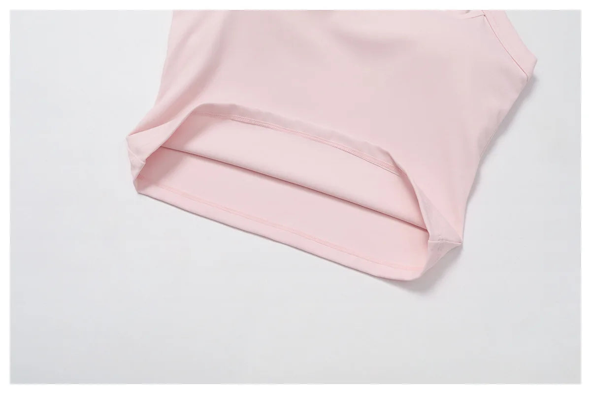Conjunto de camiseta y falda de tenis para mujer, ropa deportiva de verano, bádminton, golf, yoga, correr al aire libre, color negro, blanco, rosa.