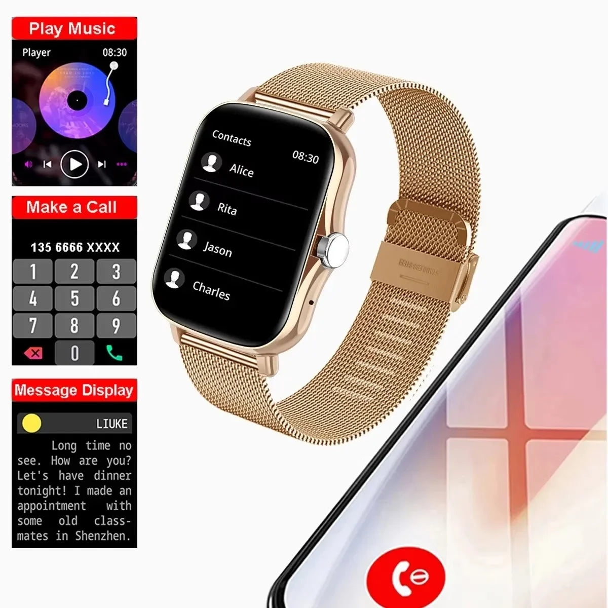 1.83" Waterproof Smart Watch – Calls, Fitness & Daily Health in One