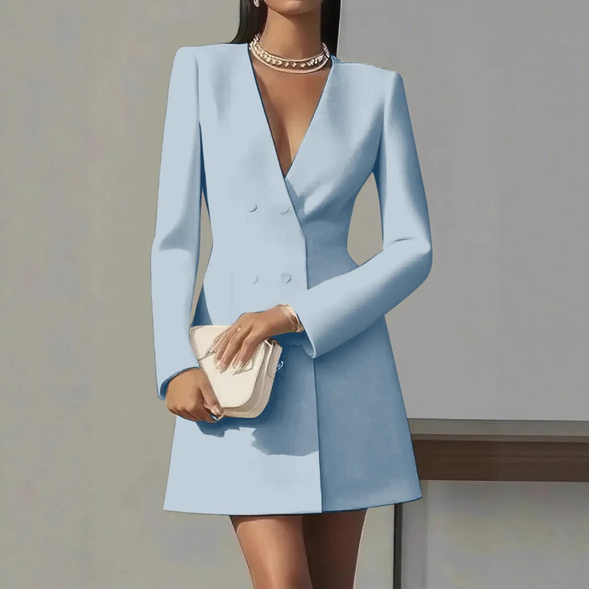 Double-Breasted Blazer Dress
