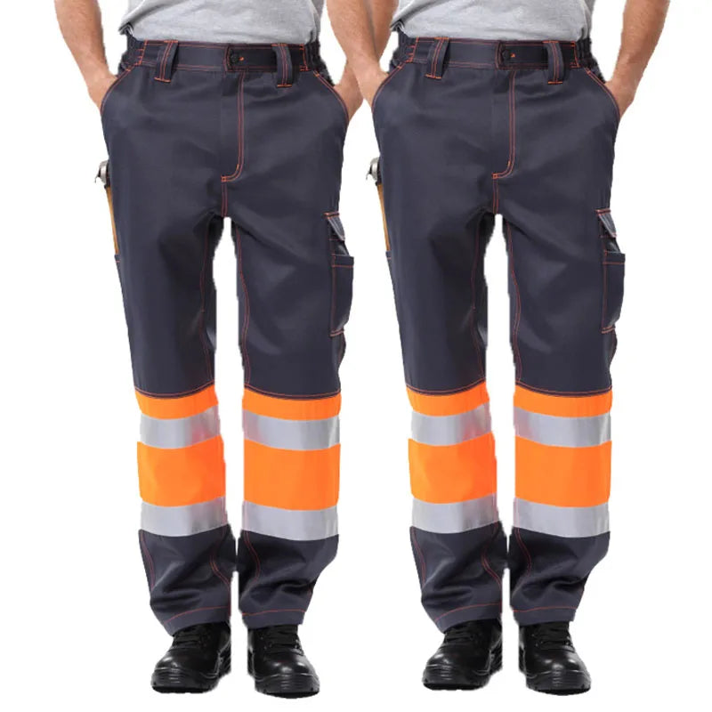 Beskyttelsesbukser for arbeid med flere lommer Arbeidsbukser Herre Arbeidsbukser Herre Arbeidstøy Cargobukser Reflekterende bukser