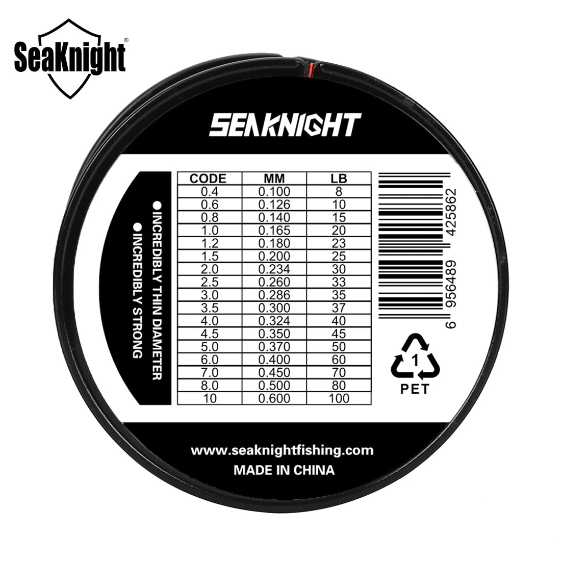 Línea de pesca trenzada SeaKnight marca TriPoseidon Series 4 hebras 300M PE 8-60LB Sedal de pesca multifilamento suave para carpa