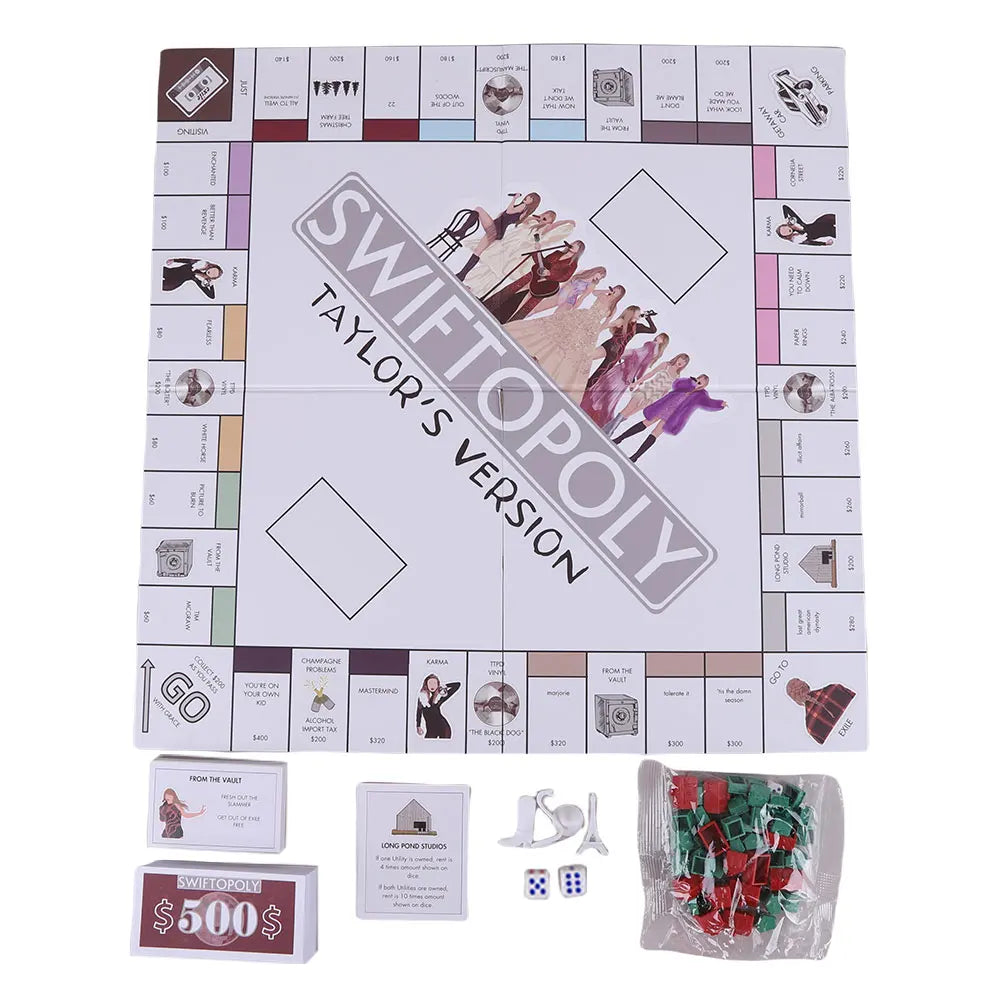Jeu de société amusant, fête familiale, jeux d'échecs interactifs, jeu de société Swiftopoly, jeu de société interactif pour adultes