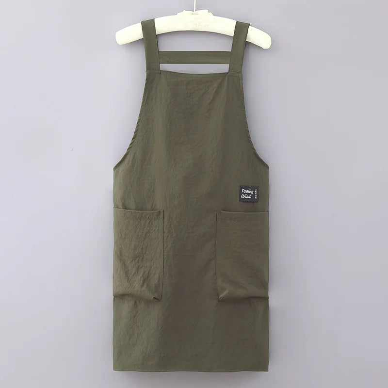 Delantal japonés impermeable y transpirable para estilistas, delantales de cocina unisex para el hogar, ropa de trabajo para barberos, cafeterías y actividades al aire libre
