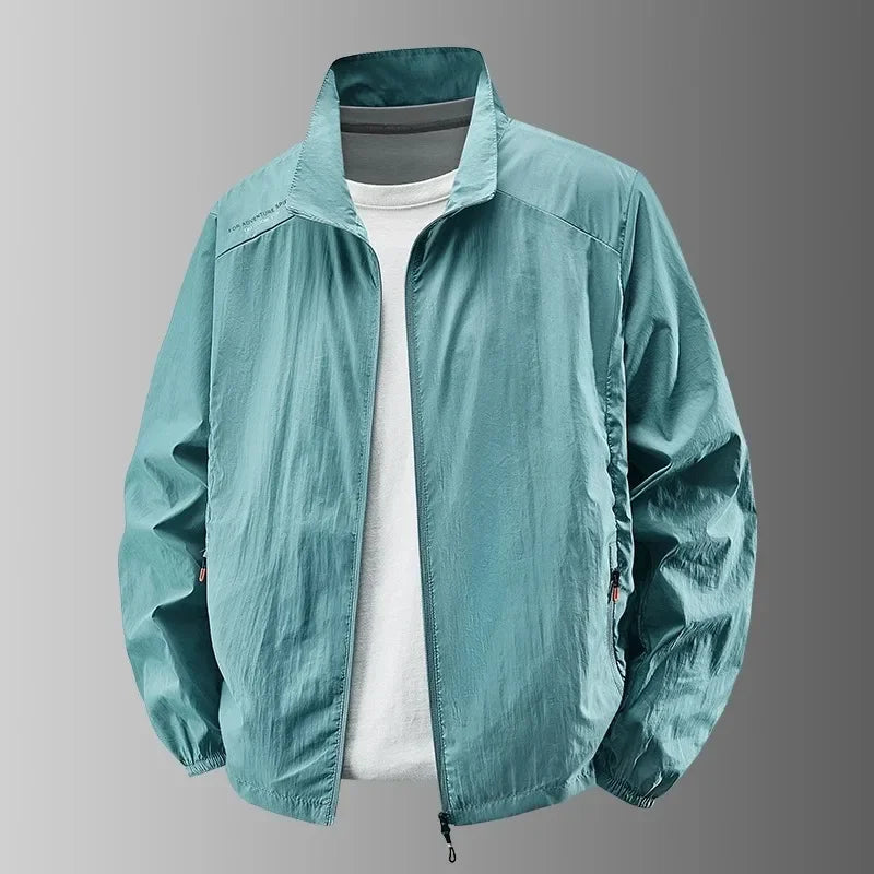 Chaquetas de Verano para Hombre Cortavientos Abrigos Masculinos Ropa Protectora Solar Chaqueta para Viajes y Camping Ciclismo Ultrafino Pesca Senderismo