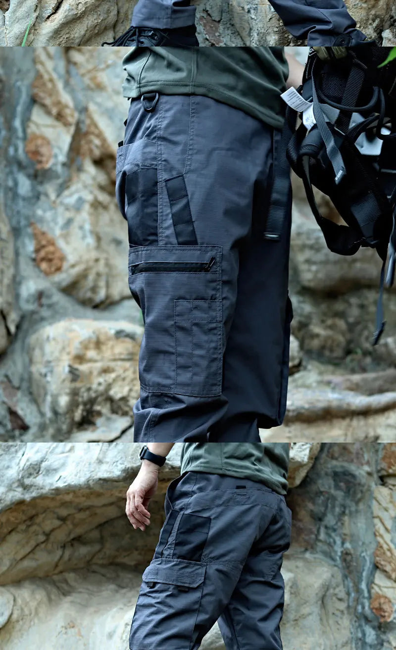 Pantalones de trabajo tácticos nuevos para hombre, pantalones cargo para exteriores, pantalones impermeables multibolsillos, ropa de trabajo para exteriores de otoño y primavera, pantalones de senderismo