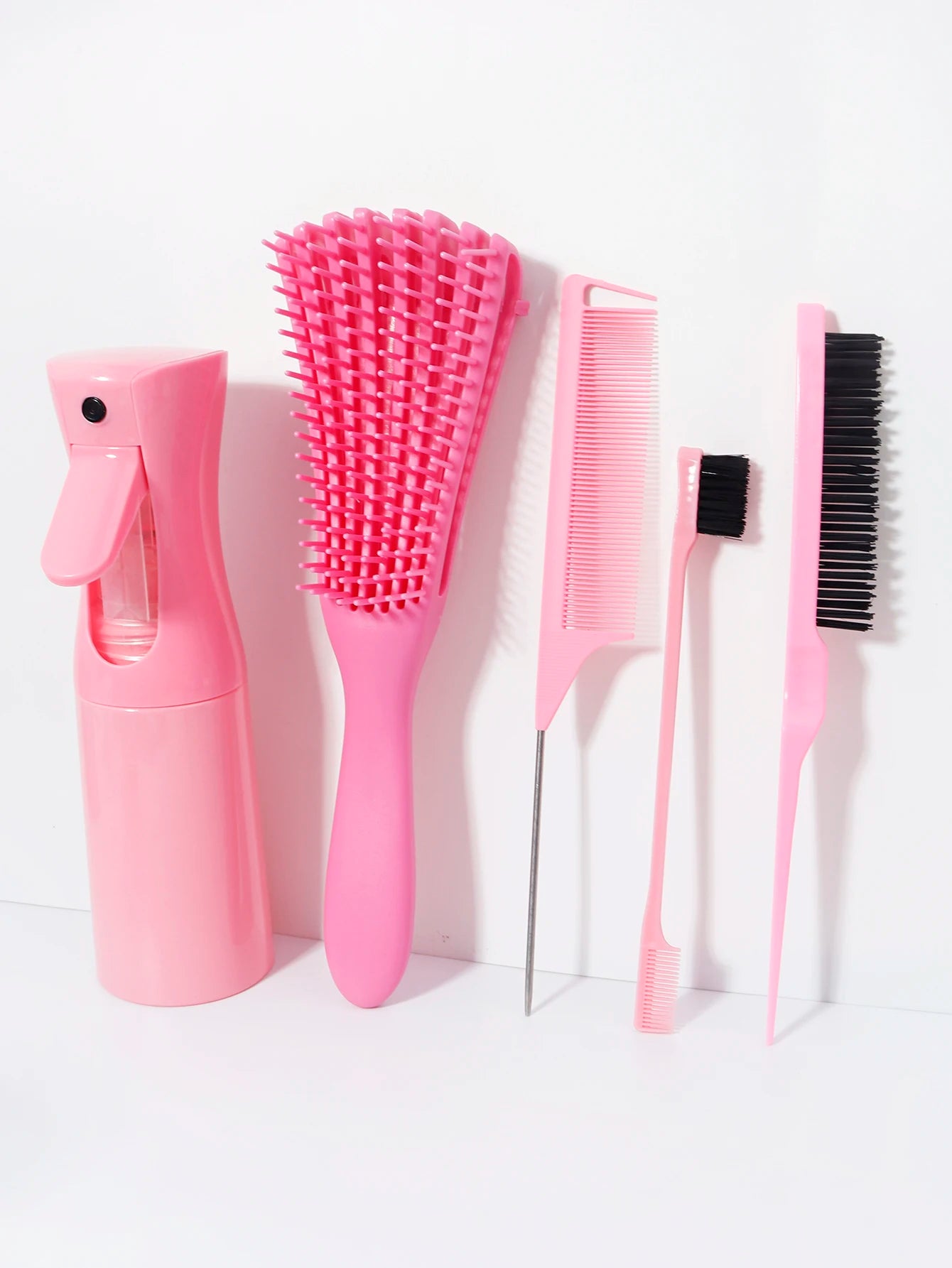 5pcs/set Detangling Hair Brush curly hair Bursh Calp Massage Brushes Easy To Clean Hairbrush Detangler Hair Care Styling Tools