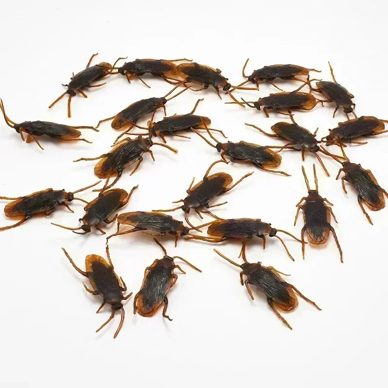 10 piezas Cucaracha Falsa Divertida Decoración de Fiesta de Halloween Utilería de Broma Cucaracha Artificial Suministros de Fiesta Favor de Niños Decoración de Fiesta