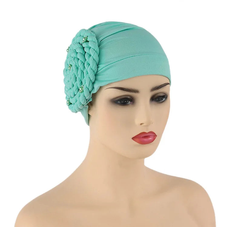 Diamantfletter Turbanhatt for kvinner Muslimsk hodeskjerf Panser Kvinnelig Inner Hijab Arabisk Hodeplagg Afrikansk Hodebånd Caps