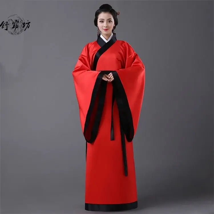 Vestido tradicional rojo Hanfu para mujer – Elegante, majestuoso y perfecto para ocasiones especiales