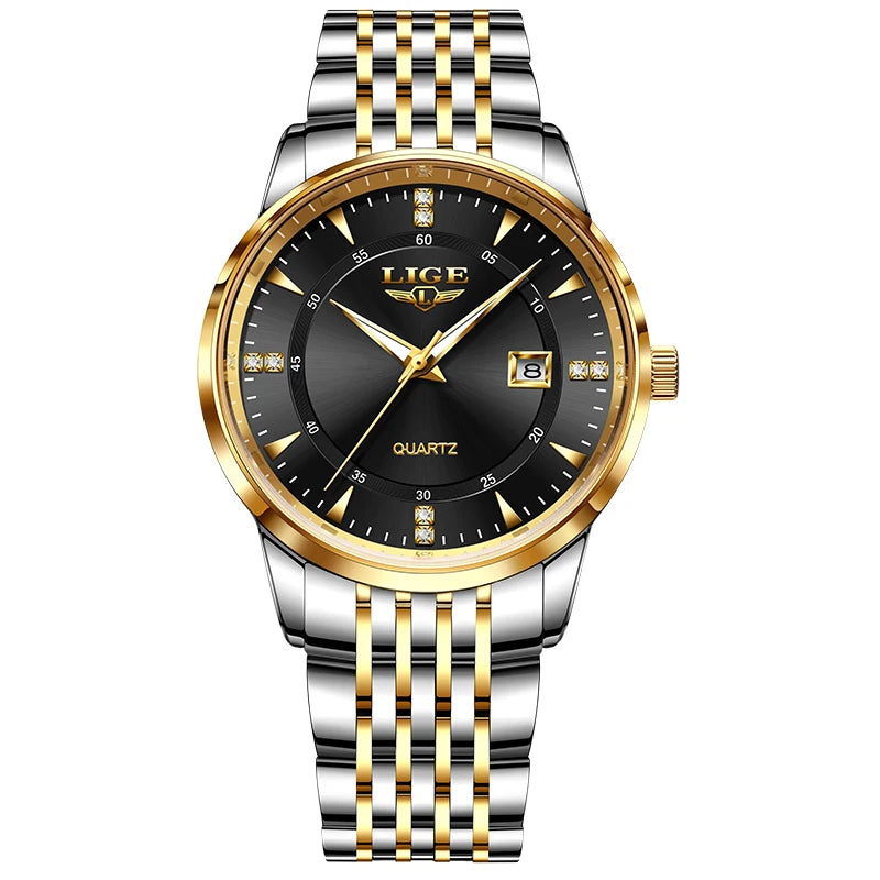 LIGE Nuevos Relojes Impermeables de Mujer Moda Reloj de Pulsera para Mujer Reloj de Cuarzo de Lujo de Marca Superior con Fecha para Mujer Relogio Feminino