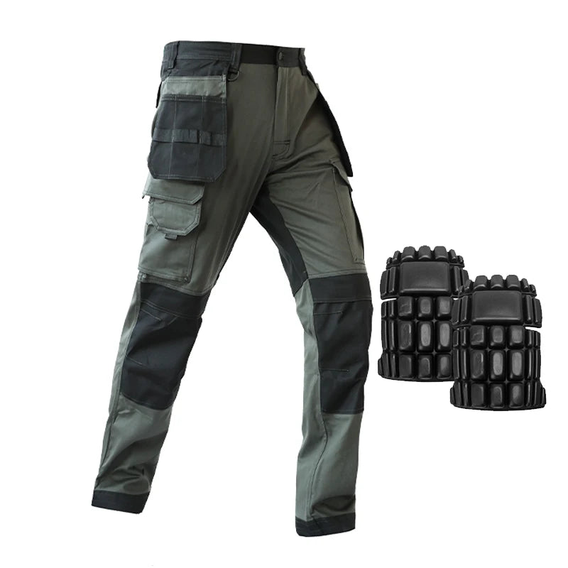Pantalones de trabajo multifuncionales para hombre Pantalones de trabajo con cintas reflectantes