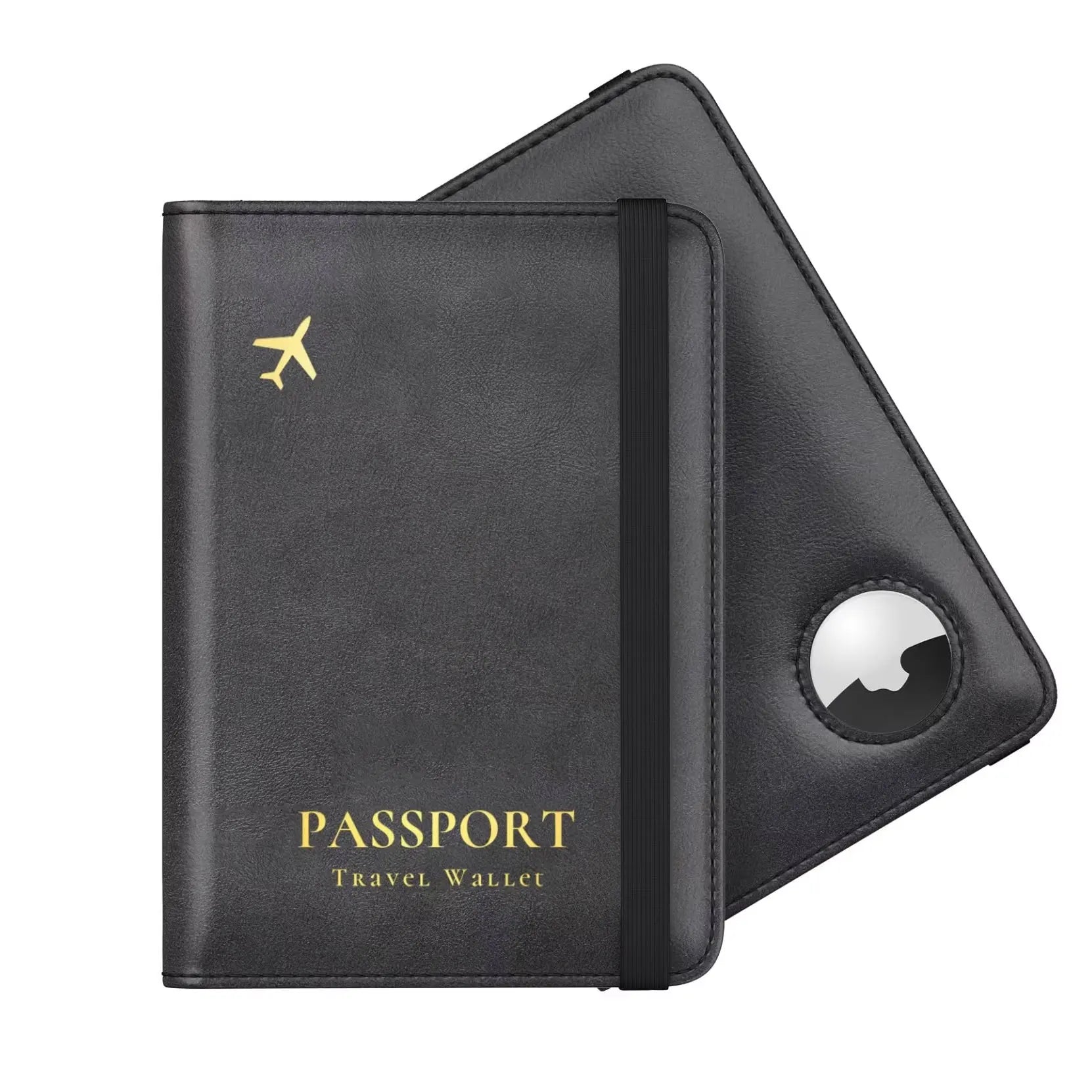 Luxury Designer Passport Holder wallet with Airtag Slot Wallet Designer Family Passport Cover with Airtag Airtag Passport Wallet