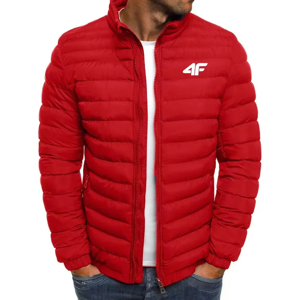 Men’s Short Cotton-Padded Jacket – Street Style, Warm & Windproof