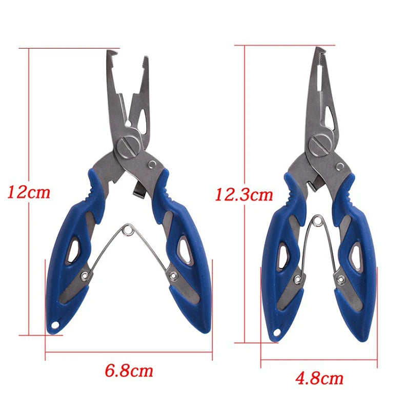 Alicates de pesca Herramientas Accesorios para bienes Alicates de aparejos Tornillo de banco Tijeras para tejer moscas Juego de trenzas Pinzas para pescado Multifunción