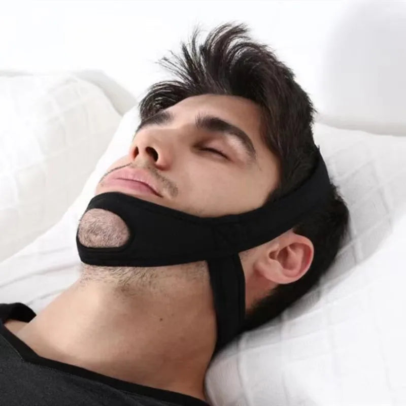 Nueva correa antironquidos de neopreno, cinturón antironquidos, solución para la apnea de la mandíbula, soporte para dormir, cinturón para la apnea, herramienta ajustable para el cuidado del sueño