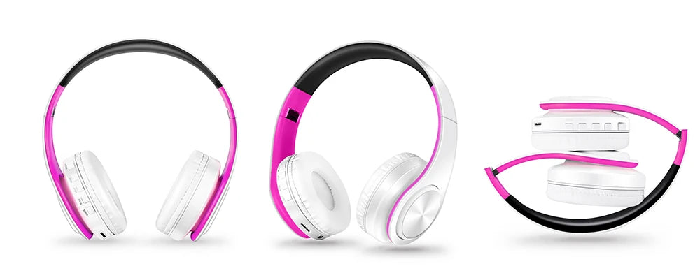 Casque sans fil Bluetooth stéréo avec microphone intégré pour Android et iOS.