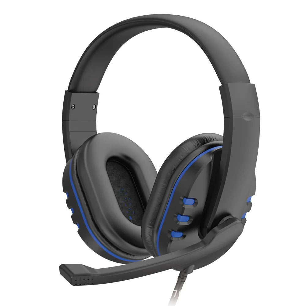 Casque de jeu filaire 3,5 mm, écouteurs de musique pour PS4, Play Station 4, PC, chat, ordinateur avec microphone
