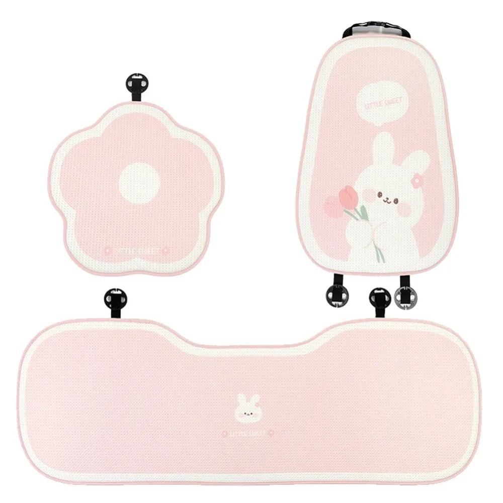 Bear Cartoon Bear Car Seat Cushion Protector Mat Breathable Summer Breathable Seat Pad Honeycomb Dust Proof Car Ice Silk Cushion