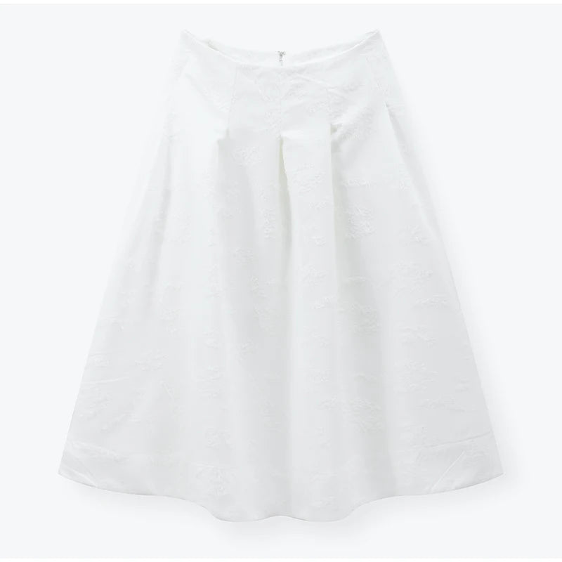 Conjunto de Falda Larga y Camisa con Borlas de Verano para Mujer Elegante Blanco Suelto Cintura Alta Plisada Maxi Faldas Trajes 2025 Ropa de Calle para Oficina