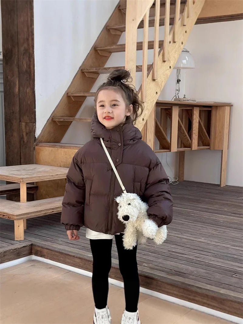 Abrigos cálidos de invierno para niños, chaquetas acolchadas de algodón para otoño, ropa para niños y niñas, prendas de abrigo con capucha para bebés de 3 a 12 años