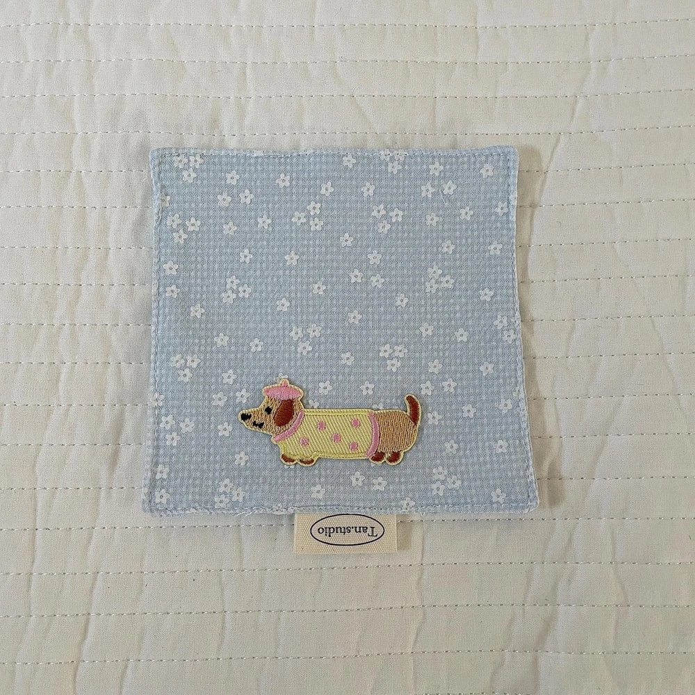 Dessous de verre style coréen fait main en coton à carreaux, coussin isolant, set de table, décoration de la maison, accessoire de cuisine