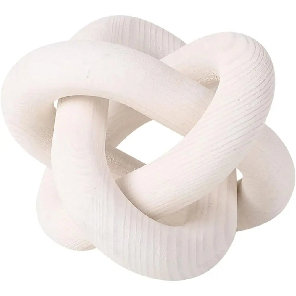 Décoration d'intérieur en bois de style bohème, ornement sculpté à la main, chaîne à 3 maillons, artisanat d'art, table, ferme, bureau, décoration rustique