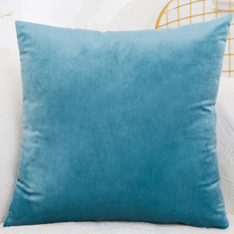 Funda de Almohada Decorativa de Terciopelo para Sofá, Dormitorio, 40x40/45x45/50x50/30x50/55x55/60x60cm, Funda de Cojín Cuadrada