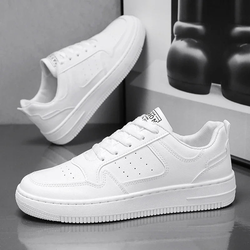 Men's Shoes PU Leather Women Fashionable Sneakers Comfortable Soft-soled Casual Shoes for Men