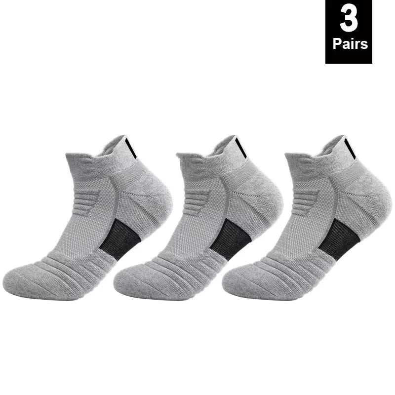 1/3 pares de calcetines de fútbol antideslizantes para hombre, calcetines de algodón de tubo corto largo, calcetines deportivos de baloncesto, calcetines transpirables desodorantes 39-45