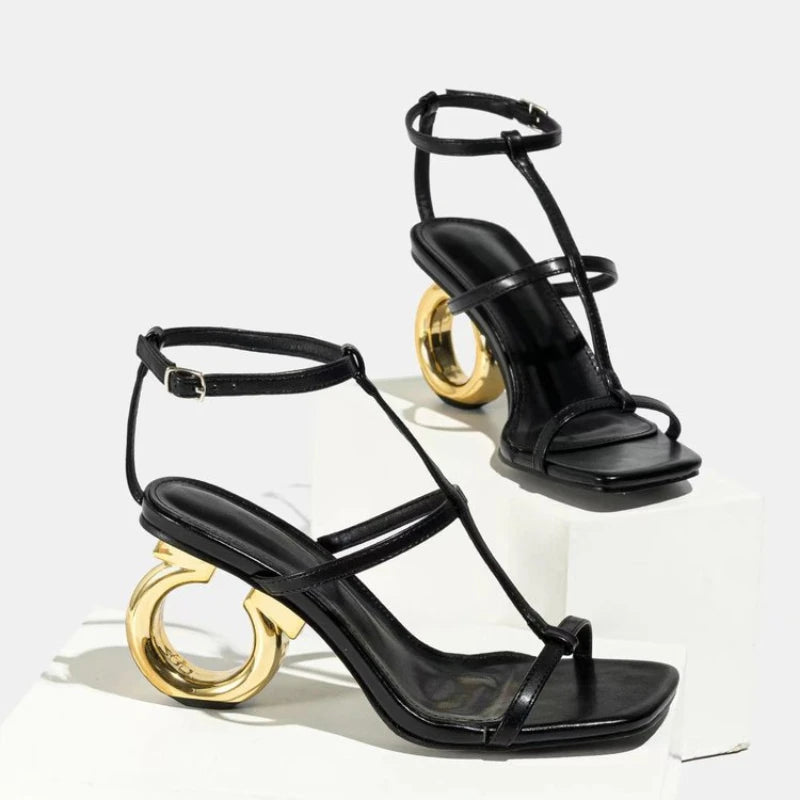 Women Sandals New Summer High Quality Peep Toe Sandals Casual Elegant Luxury High Heels Sandals Women Shoes for Women