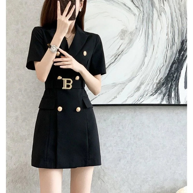 Vestido de verano de nuevo estilo, de moda, elegante, para mujer, pequeña fragancia francesa, vestido blanco de alta calidad, falda de traje con diseño de nicho de verano