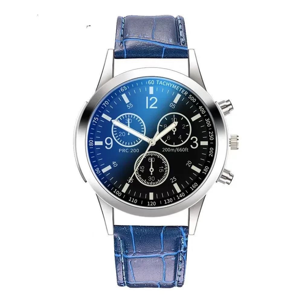 Nuevo reloj de hombre, banda de lujo, reloj redondo, moda, Blu-ray, reloj romano para hombre, relojes para hombre, שעון ספורט, часы мужские наручные
