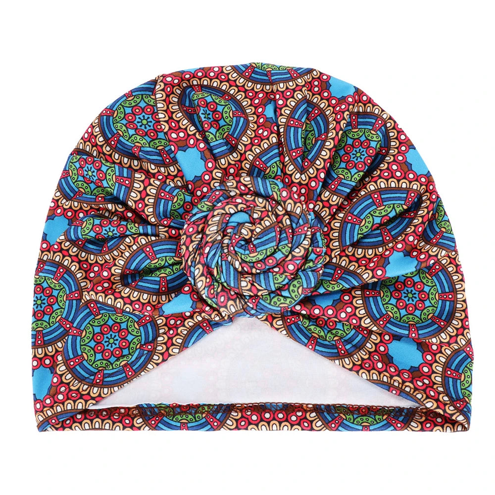 Gorros con estampado africano para mujer, gorro para quimioterapia, turbante con nudo, hiyab musulmán, sombrero estampado, gorro para el cáncer, gorro para la cabeza de las mujeres, para la pérdida de cabello