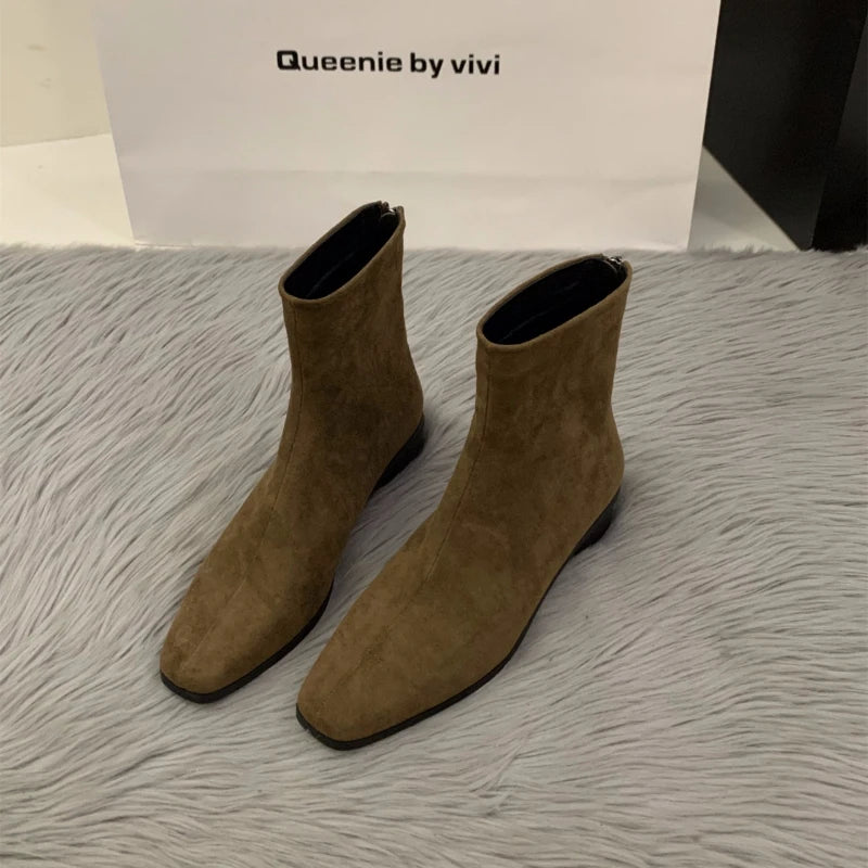 Women's Boots Autumn Luxury Elegant Casual Short Shoes Women's Low Heel Comfortable Short Outdoor Hiking Shoes for Women