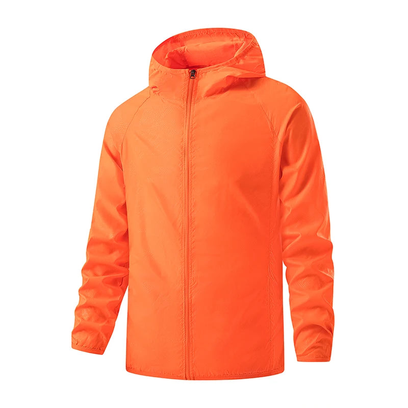 Chaqueta de senderismo JNLN para hombre y mujer, impermeable, con protección solar, cortavientos, unisex, para camping, escalada, para exteriores, impermeable, ropa portátil
