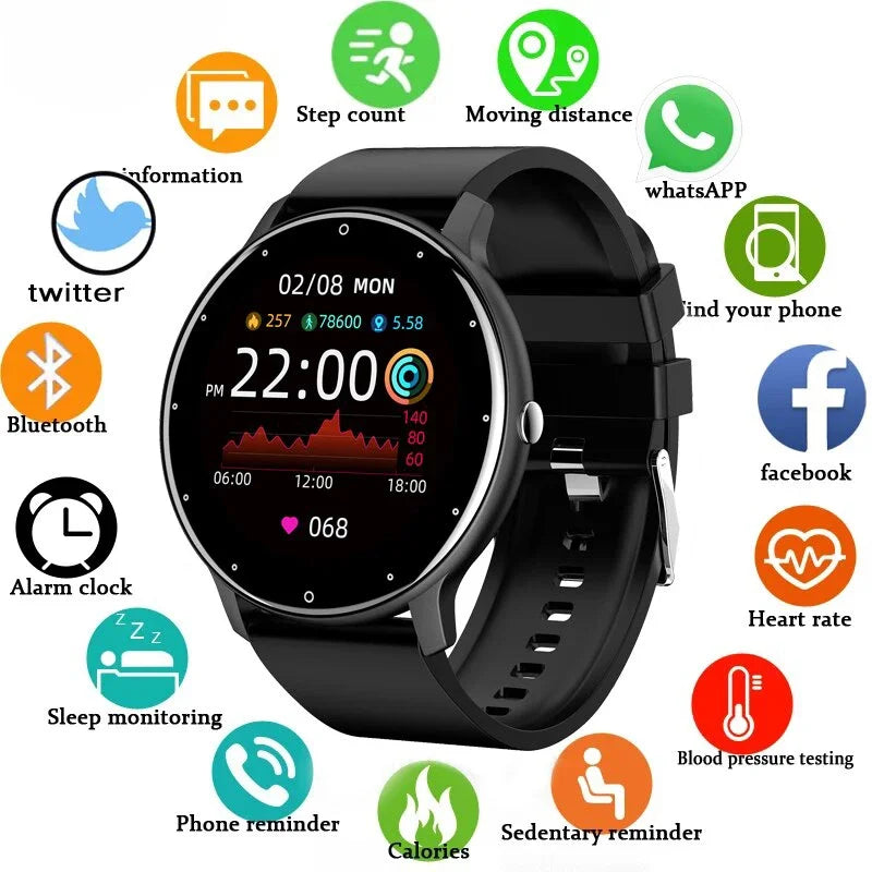 LIGE Smart Watch Women Men Lady Gift Sport Fitness Watches Heart Rate Monitor Waterproof Smartwatch For Xiaomi Android IOS