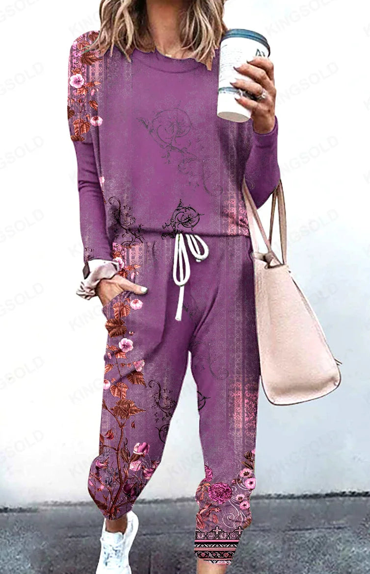 Women Clothing Sets Short Sleeve T-shirt+Pant 2Pcs Summer Camouflage Tie-Dyed Loose Tees Tops Sports Casual Suit New