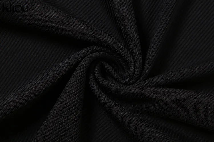 Kliou Elegante Vestido Largo de Oficina para Mujer Color Liso Cuello Vuelto Manga Corta Botones Abertura Lateral Moldeador de Cuerpo Estilo Urbano