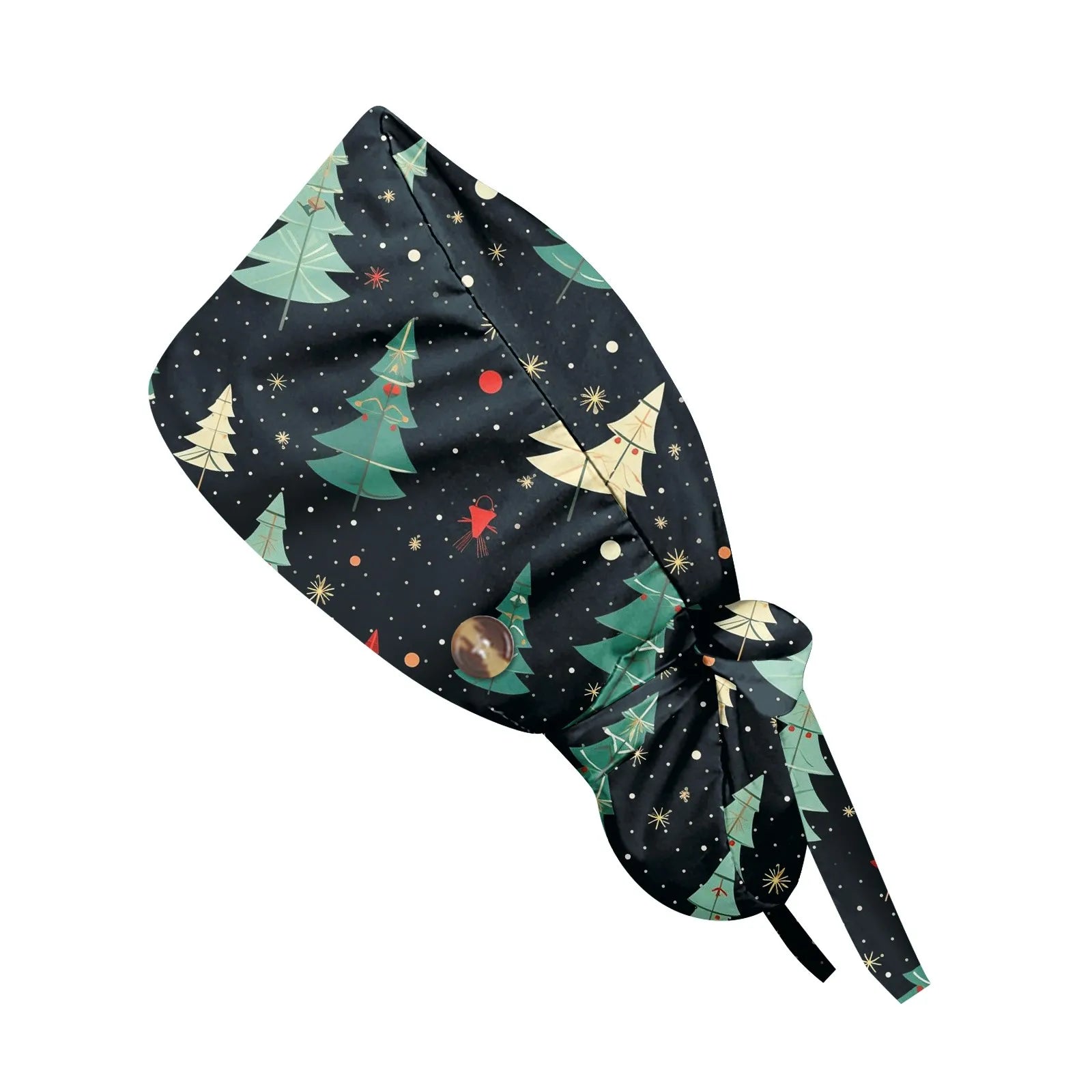 Gorro de Trabajo de Pelo Largo con Estampado Navideño a la Moda, Gorro de Trabajo Ajustable, Gorro de Enfermería para Salón de Belleza, Gorro Quirúrgico Femenino, Gorros de Enfermera