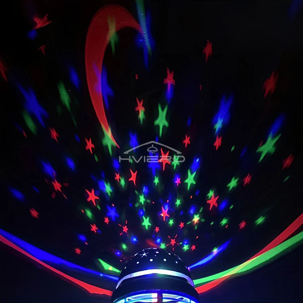 Proyector de luz nocturna Galaxy Lámparas de mesa USB Sala de juegos Cine en casa Techo Decoración de boda Halloween Gira automáticamente