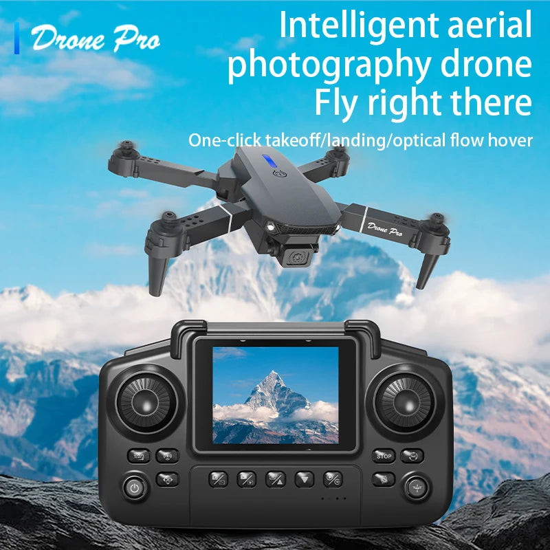 E88 Air Screen Control Drone Professional Wide RC Dron HD 4K Camera Foldable Helicopter Aircraft Quadcopter Drone Kid Gift Toys
