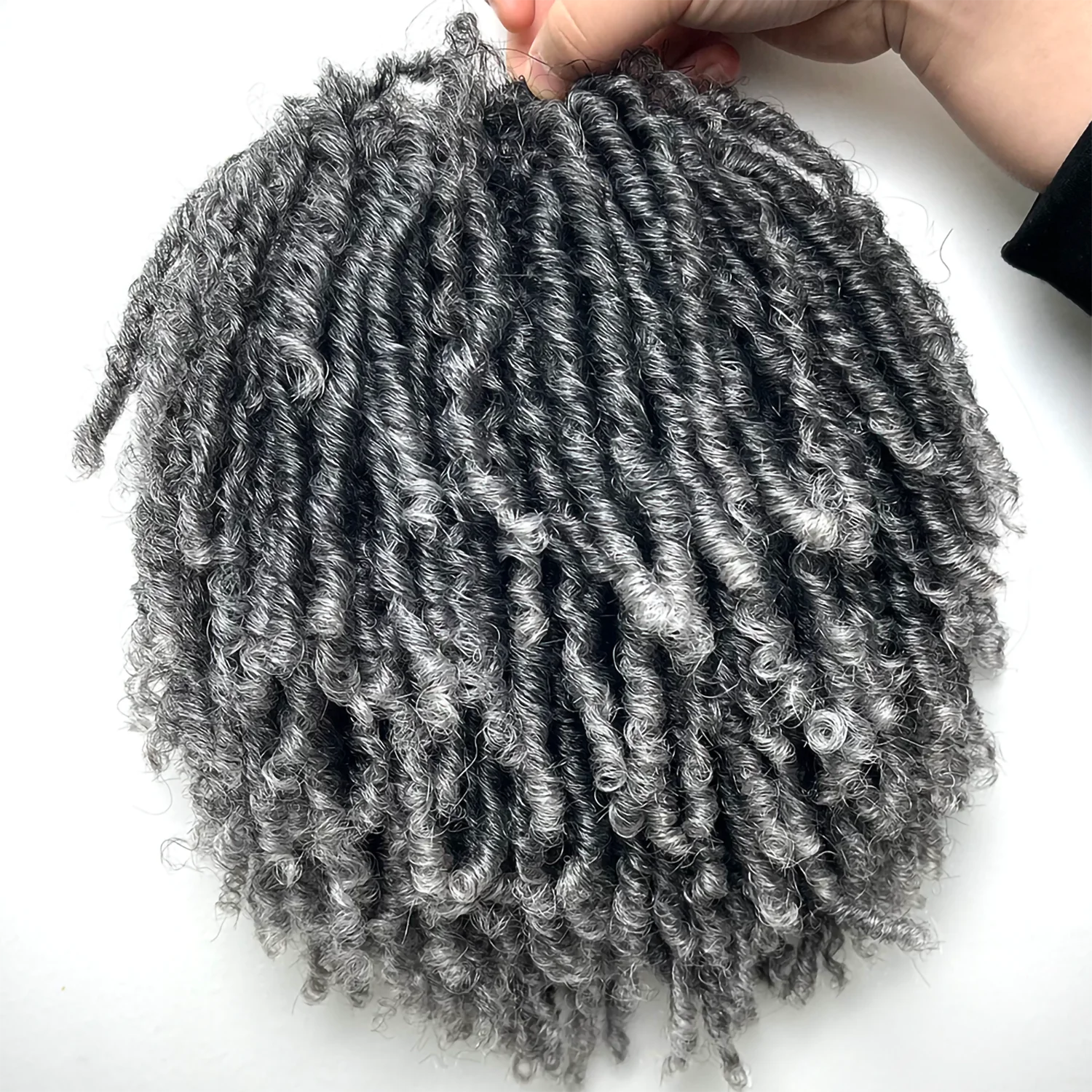 Synthetic Dreadlock Braided Half Wig Black Brown Blonde Gray Soft Faux Locs Cosplay Party Daily Wear Wigs for Women Men