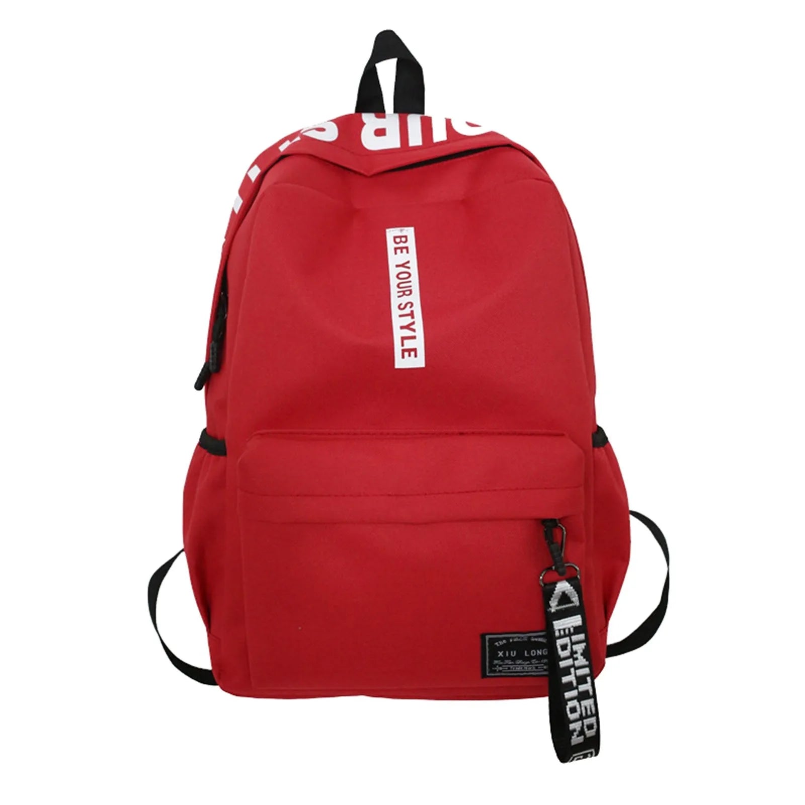Mochila de estudiante a la moda, ligera, logotipo personalizable, casual, bolso de hombro doble, correa de hombro arqueada, forro de poliéster, Oxford